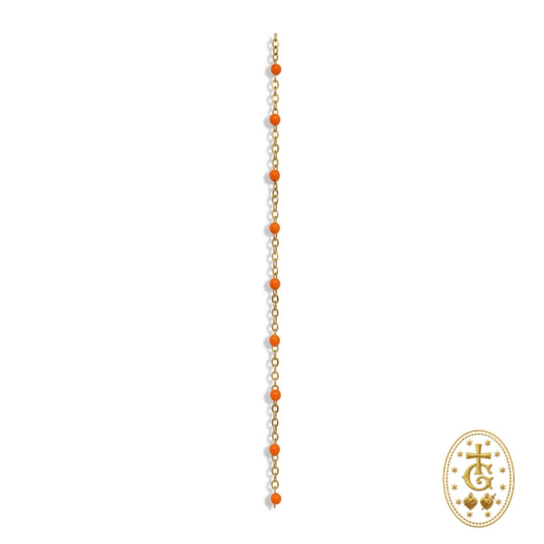 Chapelet Vierge Cristaux & Silhouette Dorée